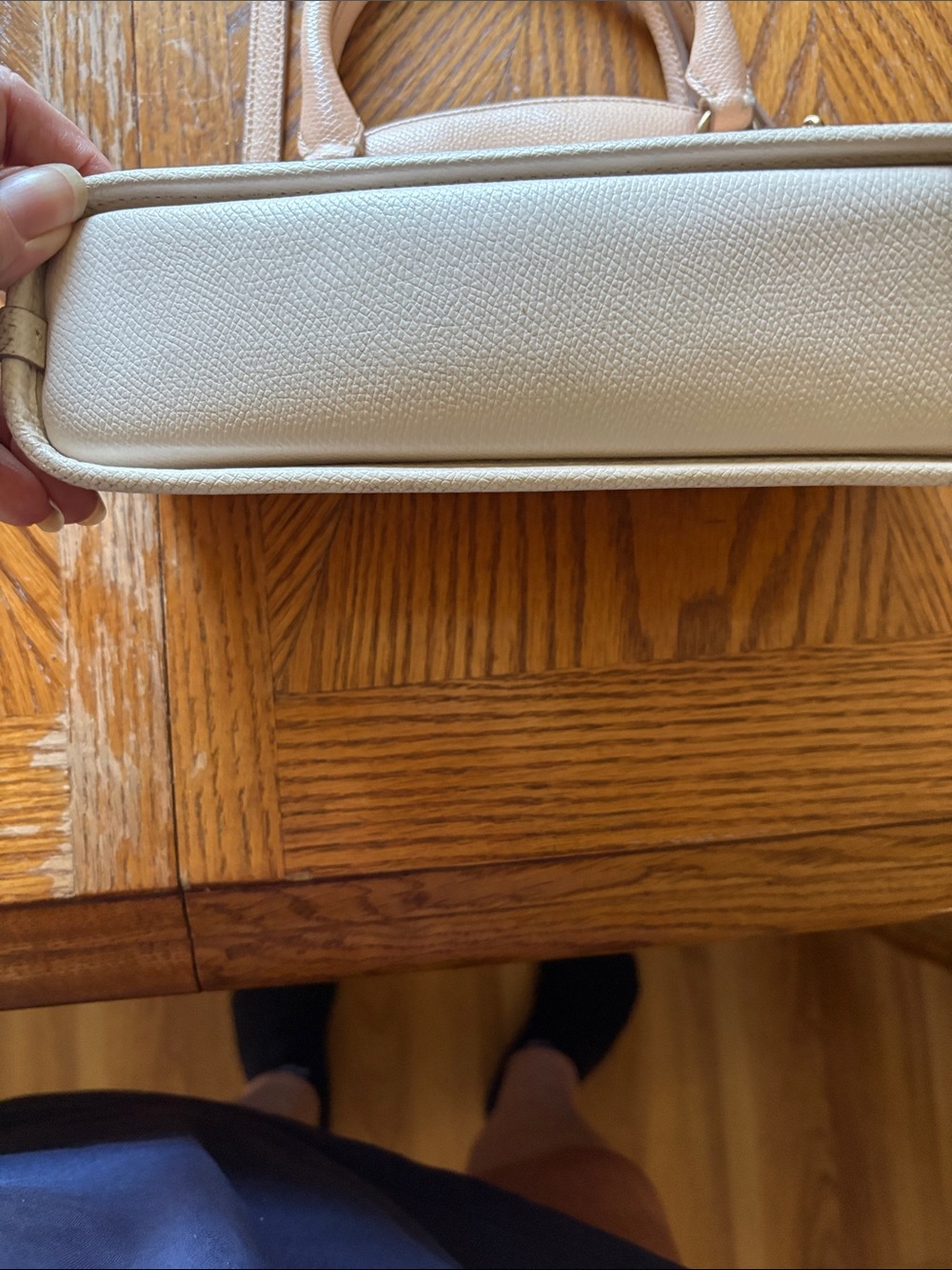Back to school sale- Coach Two-Tone Dome Satchel in Blush and Cream - Picture 4 of 8